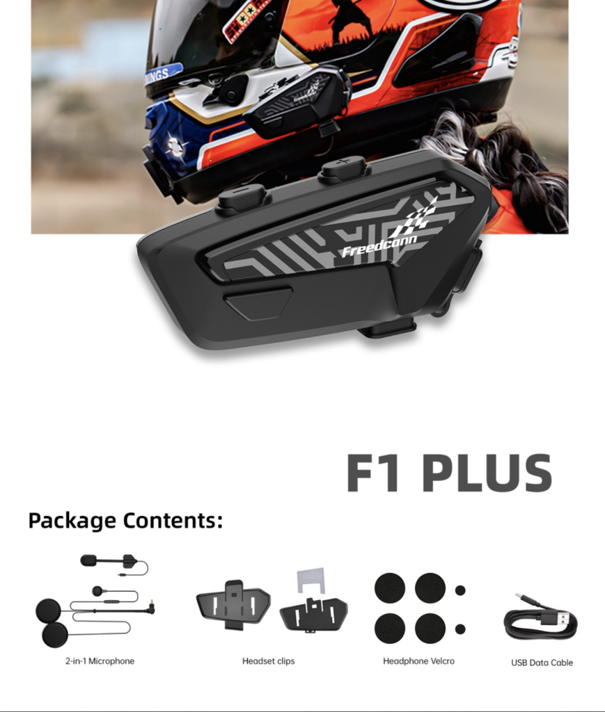 FreedConn F1 PLUS Bluetooth Intercom